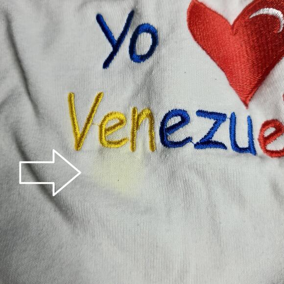 Ovejita Yo Amo VENEZUELA Bordado Camiseta Ninas 5 Girls Size S 1406 - Picture 4 of 4